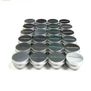10 ml Gute Qualität Individuell bedruckte runde Aluminium dose mit geprägtem Logo für Kosmetik verpackungen