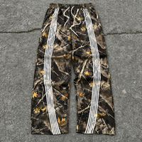 Pantalon de chasse pour homme à bords coupés sur mesure, motif camouflage arbre, style vintage, pantalon cargo camouflage