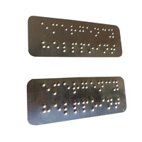Étiquettes en braille de haute qualité, taille et impression personnalisées, film en braille pouvant être fabriqué en PVC, CPP ou en acier inoxydable