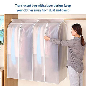 Housse de rangement transparente givrée imperméable pour vêtements, sac de protection anti-poussière pour vêtements - Product Image 5