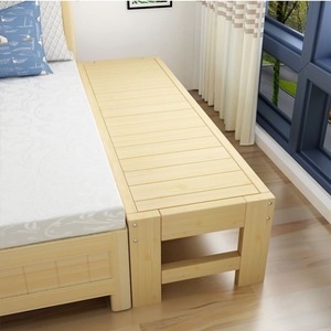 Solid Wood Platform <b>Bed</b> <b>Pine</b> Minimalist Design Extendable For Adults Children Singles - Product Image 1