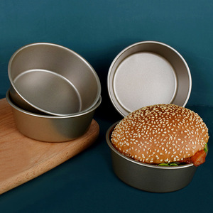 Mini Hamburger Mold Carbon Steel Non Stick Cake <b>Egg</b> Tart Mold Baking Pastry Tool Oven Safe Household Use - Product Image 1