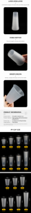 PP Injection Frosted or Clear <b>Cups</b> 360 380 500 700 1000 ML Disposable Flat and U-shape <b>Plastic</b> Hard <b>Cups</b> with Lids and Straws - Product Image 4
