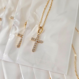 <span class=keywords><strong>Collar</strong></span> con Cruz Ankh de Acero Inoxidable 316 con Circonitas Cúbicas y Cadena de Eslabones Chapada en Oro de 18K, Joyería Religiosa para Mujer - Product Image 4