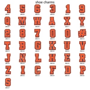 Alphabet et numéro de breloques de chaussures en caoutchouc PVC personnalisés à la mode pour la décoration de bricolage sabots à la mode et cadeaux personnalisés - Product Image 4