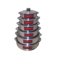 Ensemble de casseroles de cuisson 6 pièces, batterie de cuisine avec marmites à soupe 19cm, 24cm, 26cm, 30cm, 33cm, 36cm pour usage domestique