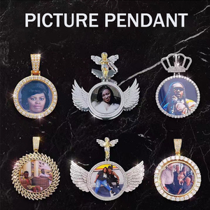 Pendentif personnalisé en moissanite avec photo/image, en argent 925, breloque souvenir, passe le testeur de diamant, breloques diamant VVS, cadeau - Product Image 1