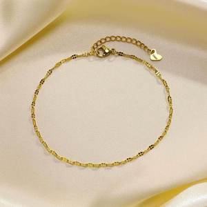 Moda semplice cavigliere cubane set in acciaio inox placcato oro all'ingrosso <span class=keywords><strong>hotwife</strong></span> cavigliere classico per le donne - Product Image 2