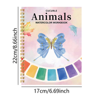 Cahier de peinture à l'aquarelle pour la peinture de fleurs - Livre de coloriage spécialisé pour débutants, papier de qualité supérieure, cahier d'art pour la pratique, personnalisé