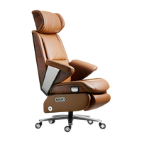 Fauteuil de Direction Ergonomique de Luxe en Maille, Moderne, pour PDG, Inclinable, Grand Modèle, en Cuir Réglable, avec Fonction Inclinaison Électrique, Structure en Bois, Personnalisable