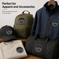 Patch en tissu sergé brodé en 3D avec logo personnalisé, badges thermocollants personnalisés pour chapeaux, vestes, sacs à dos, uniformes, décoration