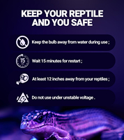 REPTIZOO 100W 2000 à 3000 heures Lampe de chaleur nocturne pour reptiles à simulation de lumière lunaire, douille E26 E27 120V, pour Dragon barbu