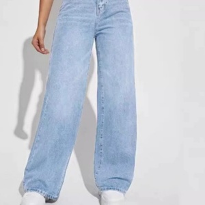 Women's Mid Rise <b>Button</b> <b>Fly</b> Winter Straight Loose <b>Jeans</b> Softener Breathable 100% Cotton Distressed Wash Casual Retro Fashion - Product Image 6