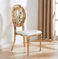 Re-A302 Lei De Nuo Table à manger ronde moderne en verre doré avec structure en acier inoxydable, ensemble de 6 chaises pour hôtel, maison et bureau