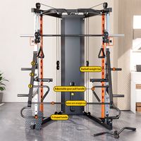 Machine de musculation Smith avec câble croisé, rack à squats, petite machine Smith, rack de puissance, machine à tractions pour l'entraînement musculaire