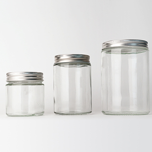 100Ml 200Ml <span class=keywords><strong>300Ml</strong></span> 800Ml 1000Ml Thẳng Hai Mặt Vòng Rõ Ràng <span class=keywords><strong>Glass</strong></span> Mật Ong Jar Với Nhôm Kim Loại Top Nắp - Product Image 4