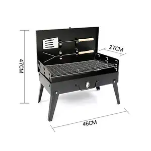 Folding Camping Stove Grill Household Portable Carbon Portable Easily Cleaned Charcoal Grill Large Outdoor Steel