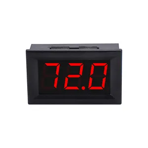 Voltmeter Digital antiair DC 15-120V, pengukur voltase Panel LED merah