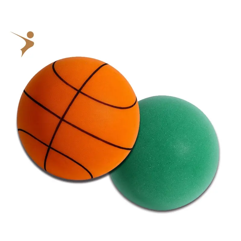 Dogana per interni silenti basket 15/21/21cm elastico Stress palla morbida PU schiuma che rimbalza silente palla a basso rumore sfera a basso colore OEM