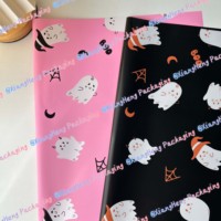 Yiwu Xiangheng Halloween fleur papier d'emballage petit fantôme mignon conception bouquet papier d'emballage fleuriste fournitures