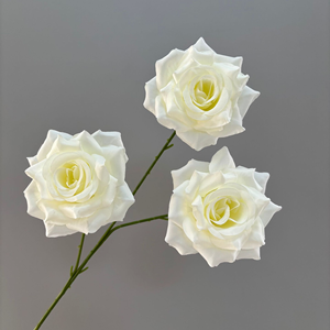 Têtes de roses en velours à 3 têtes, diamètre 9 cm, multicolores pour la décoration murale florale de mariage DIY – Vente directe fabricant - Product Image 3