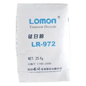 Alta qualidade preço rutile grau dióxido de titânio LR 972 indústria dióxido de titânio fábrica uso em PVC alta mascaramento alto brilho