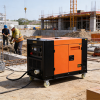 Meistverkaufter Luftgekühlter Dieselmotor 12-13kW 4-Takt Leiser Einphasiger 15kVA 220V 12V DC Elektrostart Dieselgenerator