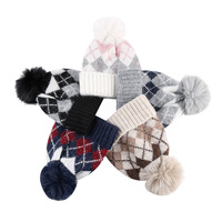 Bonnet d'hiver tricoté pour enfants avec pompon, doublure polaire en acrylique jacquard, logo personnalisé, certifié OEKO-TEX, vente en gros de mode pour enfants