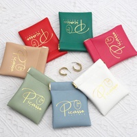 Pochette en cuir PU gaufré personnalisé sac d'emballage cosmétique avec sac pochette en cuir à aimant fermé