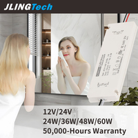 Alimentation LED 12V 48W, transformateur à tension constante pour miroir de salle de bain et bandes lumineuses LED, certifié UL FCC