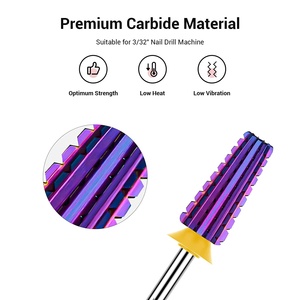 Brocas Profesionales para Uñas 5 en 1, Brocas Multifunción de Carburo de Tungsteno de 3/32'', Aptas para Manicura, Pedicura, Cutículas y Gel - Product Image 2
