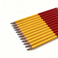 & EN71 crayons standard bicolores de couleur rouge et HB tableau dessin écriture travail du bois bureau et école 7 pouces WHB070 plomb noir