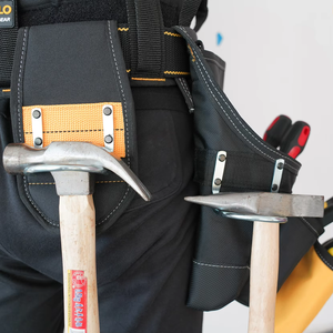 En gros, Tablier porte-outils professionnel durable à 26 poches avec bretelles pour charpentier et entretien, avec poches magnétiques - Product Image 4