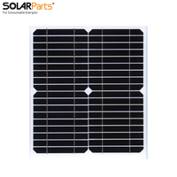 Panneau solaire monocristallin personnalisé de 10 W, mini chargeur solaire portable pour le camping en plein air, la maison, le bricolage