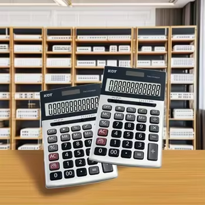 CT-40LA Grote 12-cijferige Display Financiële Rekenmachine Op Maat Multifunctionele Zakelijke Kantoorschool Die Dubbel Vermogen Zonne-Energie Berekent - Product Image 4