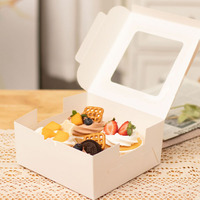 Vente en gros boîte d'emballage pour tarte à dessert personnalisée avec fenêtre transparente boîte d'emballage pour cupcake