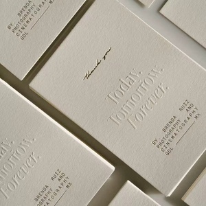 <span class=keywords><strong>Carte</strong></span> de vœux de luxe <span class=keywords><strong>personnalisée</strong></span>, papier épais en coton imprimé, carton kraft avec impression en relief, finition en relief, logo personnalisé - Product Image 3