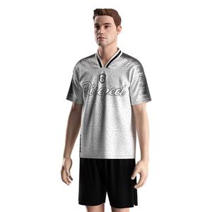 Camiseta de Fútbol Bordada con Cuello Polo en V, Diseñada con Tela Transpirable para Mayor Comodidad y Rendimiento en el Campo - Product Image 2