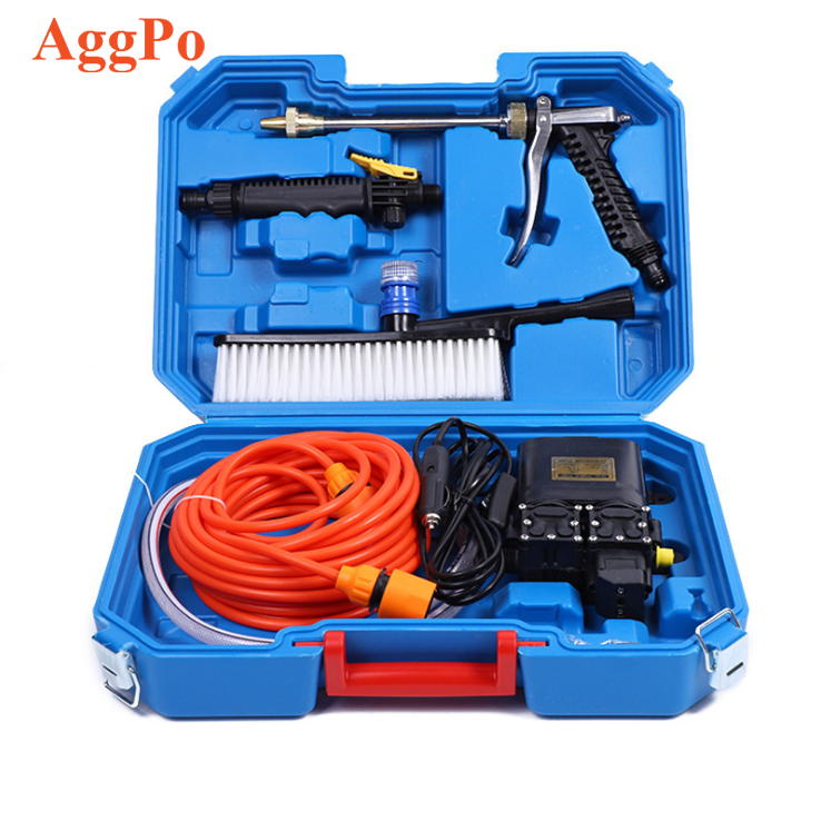 Распылитель для мойки автомобиля с насосом 12 В, регулируемая струйная латунная насадка для сада, автоматическая очистка, распылитель для мойки высокого давления