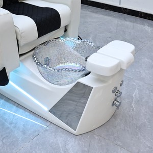 Fauteuil de pédicure de luxe avec drainage automatique et plomberie intégrée pour salon de beauté et <span class=keywords><strong>spa</strong></span>, idéal pour les massages du dos et les soins des pieds. - Product Image 5