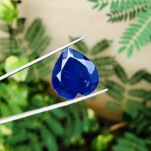 Zafiro Azul Cuarzo Natural Doble, Forma de Corazón, Corte Princesa, Gema Suelta, Origen Afganistán, Producto a Granel para Joyería - Product Image 2