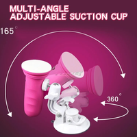 Machine à pousser automatique télescopique 50 mm en silicone et ABS, base à ventouse 89 mm 165 degrés, 3 couleurs pour femmes, OEM ODM Vente en gros
