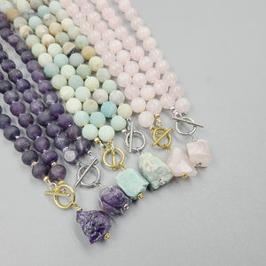 <span class=keywords><strong>Collana</strong></span> girocollo con perline di quarzo rosa, <span class=keywords><strong>collana</strong></span> con ciondolo in pietra grezza, regalo di gioielli <span class=keywords><strong>per</strong></span> <span class=keywords><strong>lei</strong></span> - Product Image 6