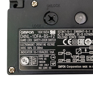 D4NL-1DFA-BS-F2 OMPON Guard Lock Safety Door Switch - Product Image 3