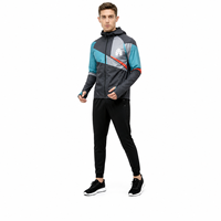 Veste de course imperméable personnalisée avec fermeture éclair, polyester fin, saison printanière, séchage rapide et coupe-vent