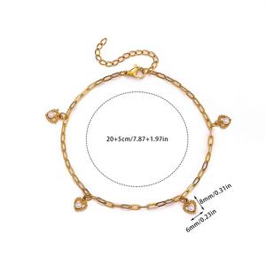 यूरोपीय अमेरिकी नई शैली सरल एले महिलाओं के लिए स्टेनलेस स्टील हृदय तितली पेंडेंट डिजाइन फैशन टखने - Product Image 5