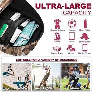 Mochila de Fútbol con Logotipo Personalizado de Muestra Gratuita, Mochila de Baloncesto Transpirable y Duradera, Mochila Deportiva Impermeable para Exteriores, Mochila Informal para Gimnasio - Product Image 2