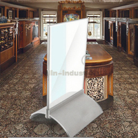 Support de menu triangulaire en aluminium, porte-menu pratique, fournit de bonne qualité, usine