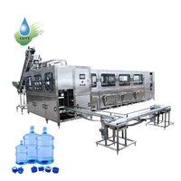 Machine de remplissage monobloc pour bouteilles de 5 gallons, ligne de nettoyage et de bouchage, machine de production d'eau pure industrielle