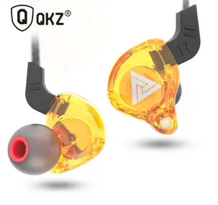 QKZ AK6 HiFi מוסיקה ב-אוזן רעש מבטל ספורט אוזניות עבור ריצה עם מיקרופון